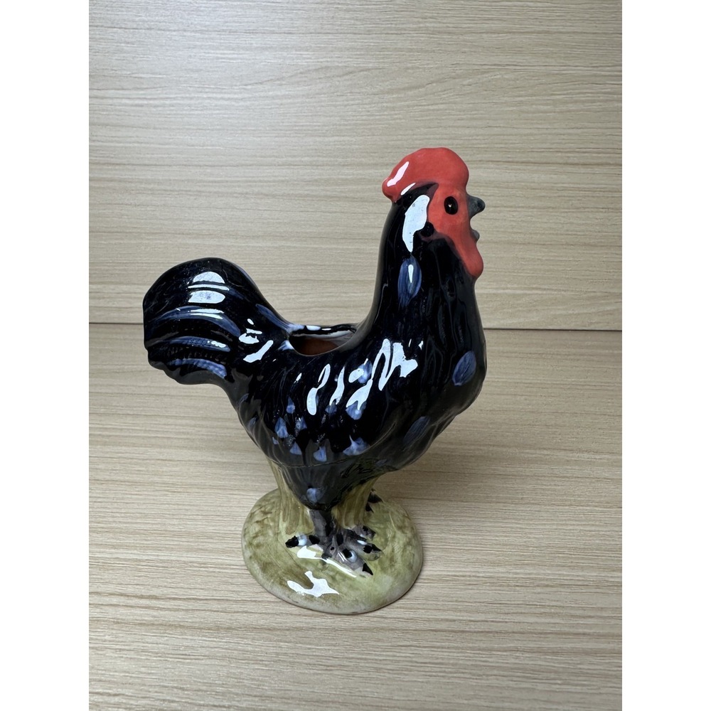 Vintage 2000 Isabelle de Borchgrave Small Rooster Creamer or Toothpick Holder?
